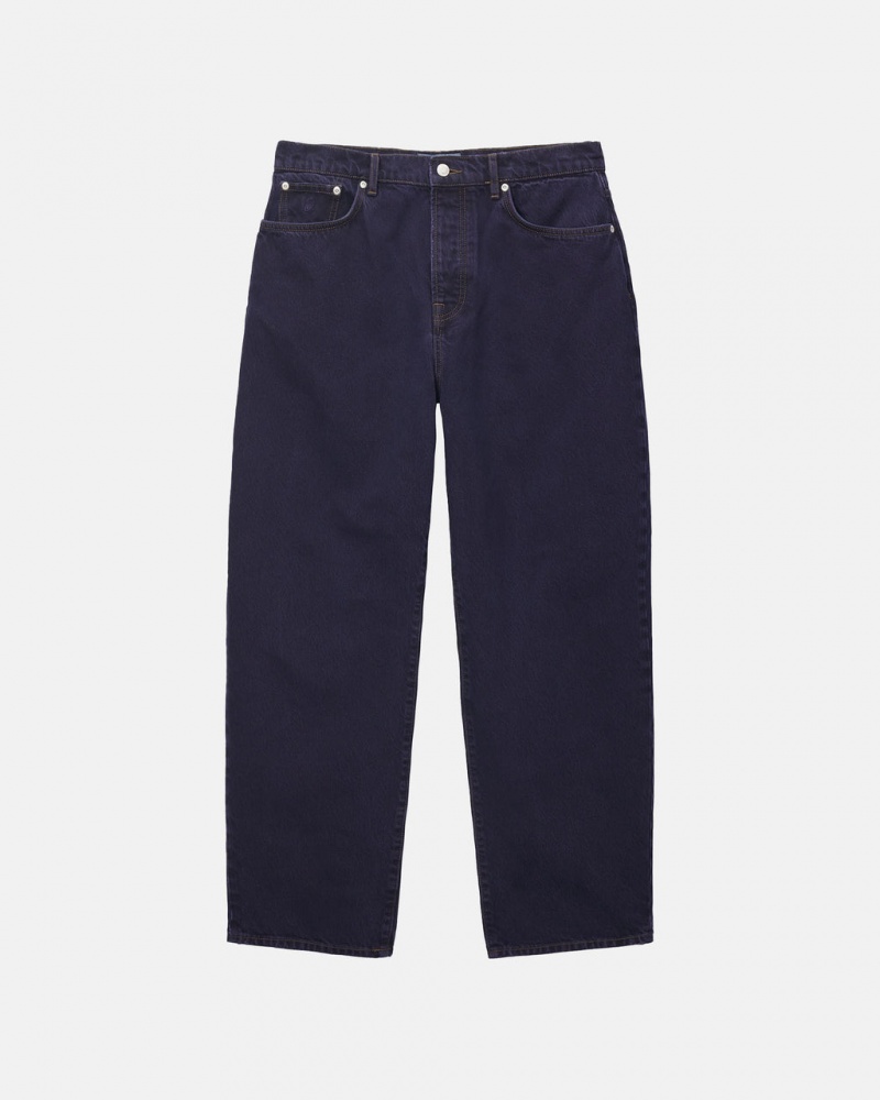 Stussy Big Ol& Jean Denim - Unisex Denim Mustat | SFINY42116