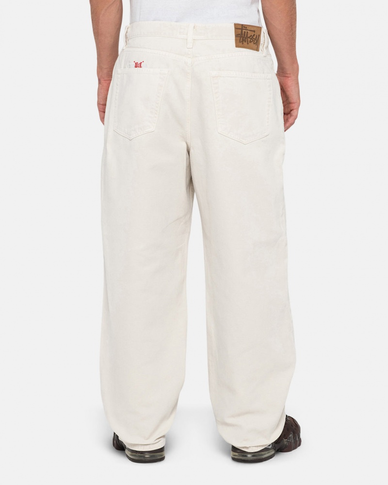 Stussy Big Ol& Jean Washed Canvas - Unisex Pants Beige | FICIF69332