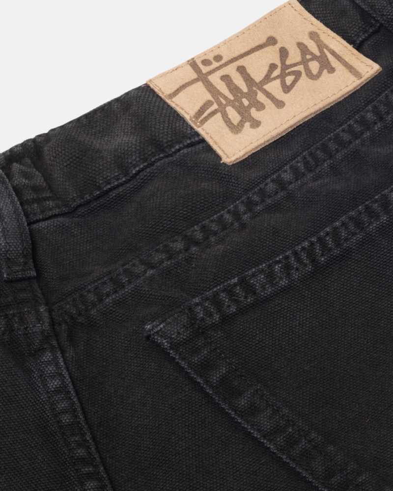 Stussy Big Ol& Jean Washed Canvas - Unisex Pants Mustat | LFISX42881