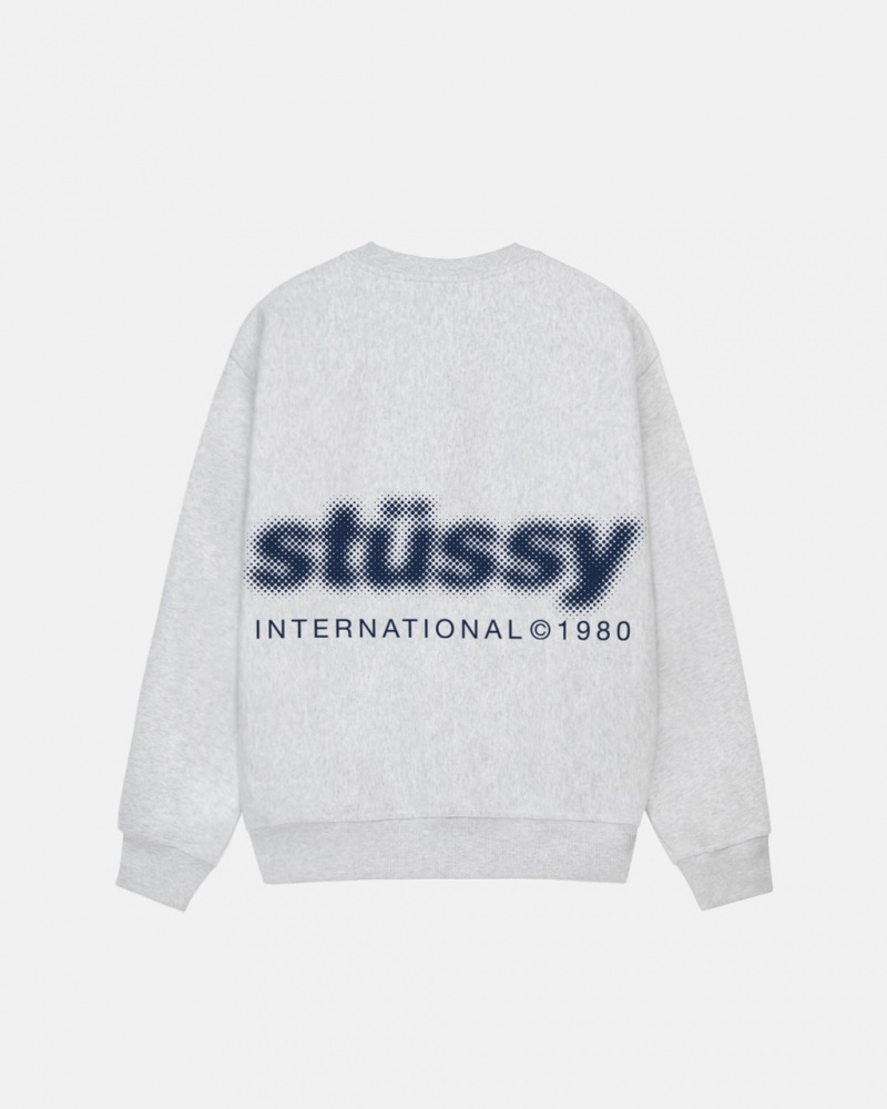 Stussy Blur Crew - Unisex Hoodies Harmaat | GFIEC68845