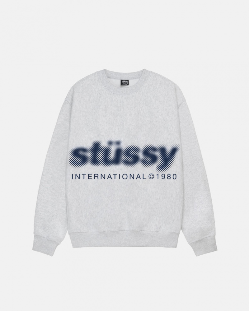 Stussy Blur Crew - Unisex Hoodies Harmaat | GFIEC68845