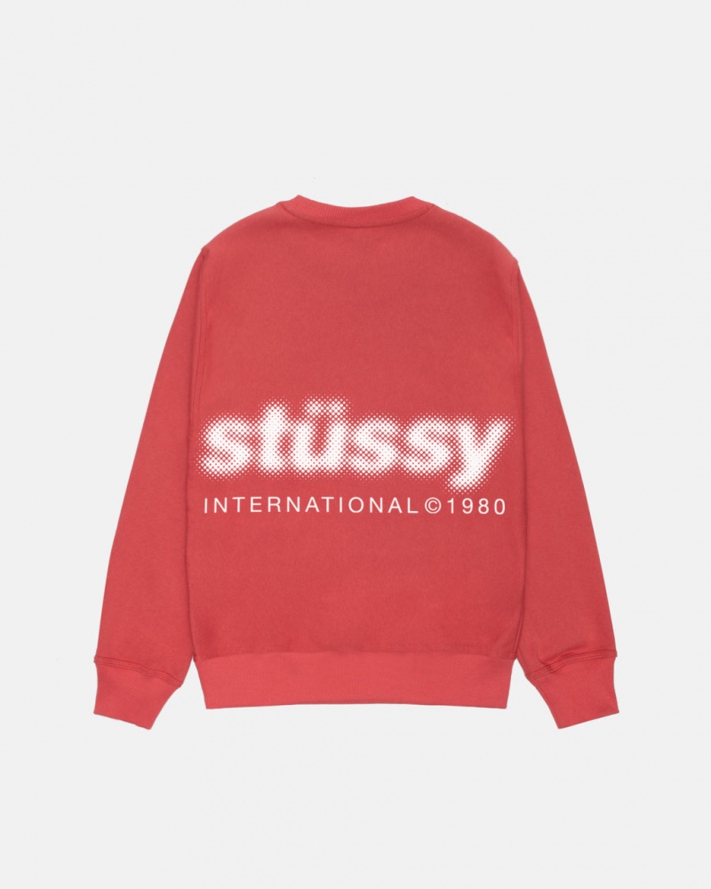 Stussy Blur Crew - Unisex Hoodies Punainen | GFIEC46715