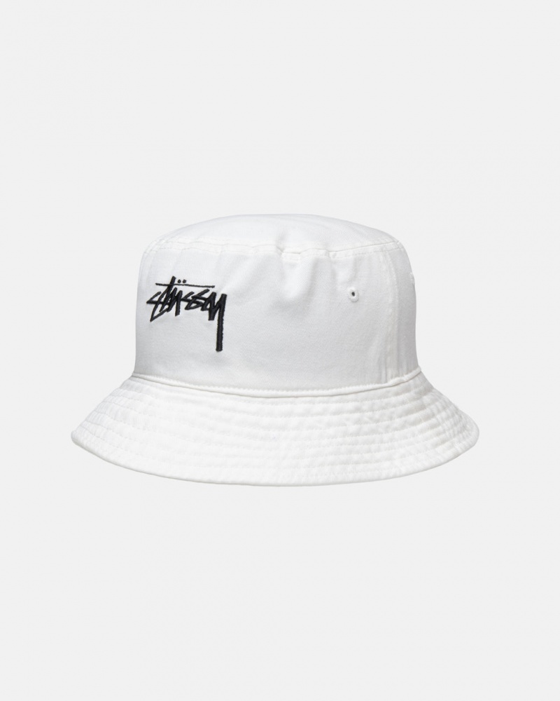 Stussy Bucket Hat Big Stock - Unisex Beige | AFIWC45717