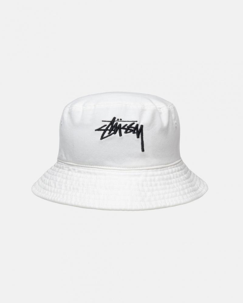 Stussy Bucket Hat Big Stock - Unisex Beige | AFIWC45717