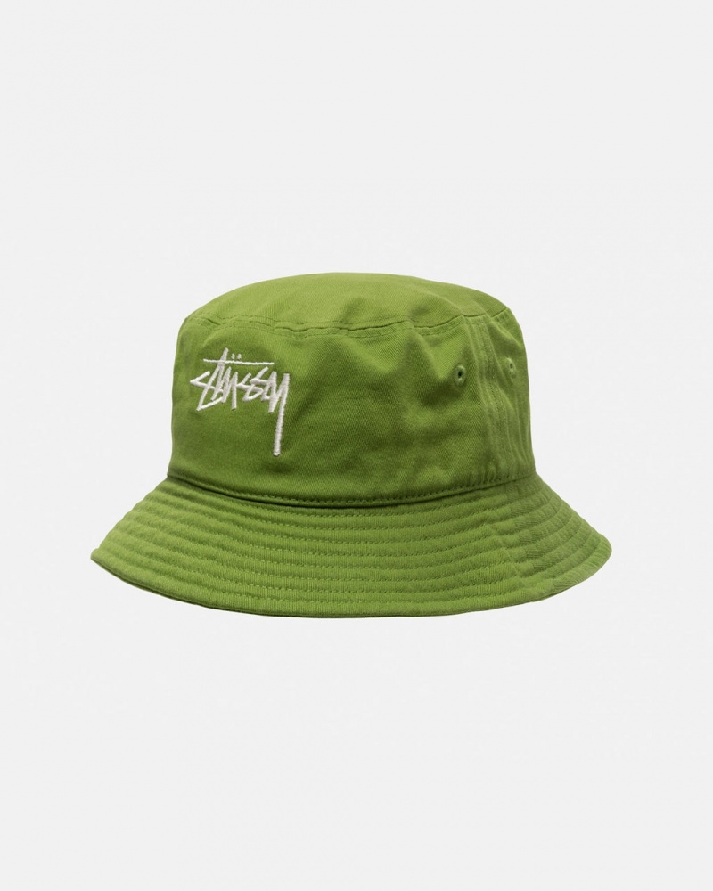 Stussy Bucket Hat Big Stock - Unisex Vihreä | FFIHY89297