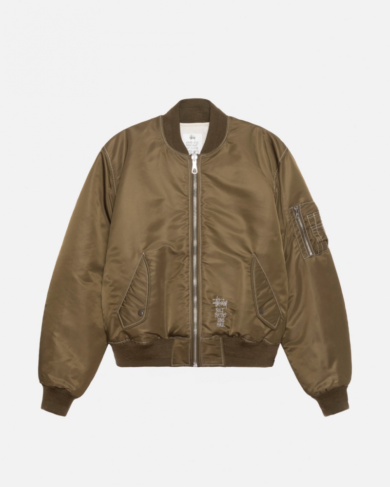 Stussy Built Reversible Bomber Jacket - Unisex Jackets Ruskea | FIICD82302