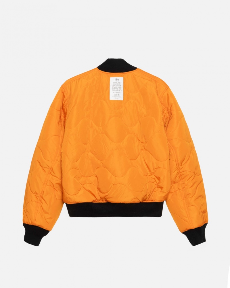 Stussy Built Reversible Bomber Jacket - Unisex Jackets Mustat | FINEJ92095