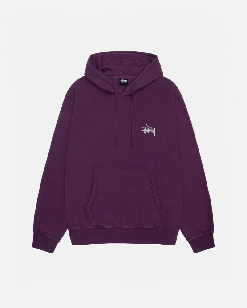 Stussy Built Tough Hoodie Pigment Dyed - Unisex Hoodies Violetit | FFIHY91031