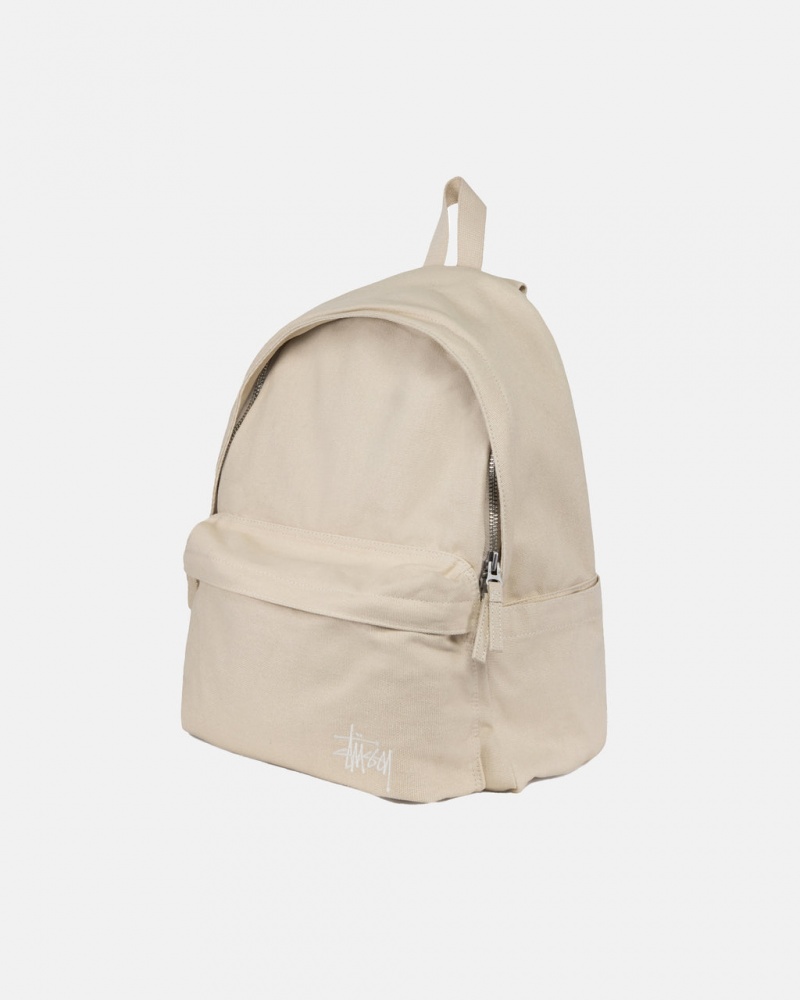 Stussy Canvas Backpack - Unisex Bags Beige | ZFIMJ34267