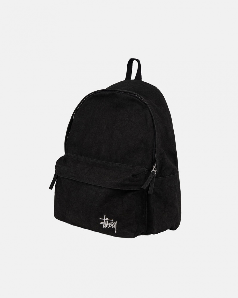 Stussy Canvas Backpack - Unisex Bags Mustat | BFISO73945