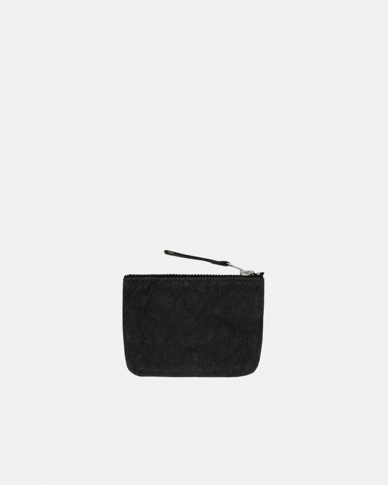 Stussy Canvas Coin Pouch - Unisex Bags Mustat | XFIGW48356