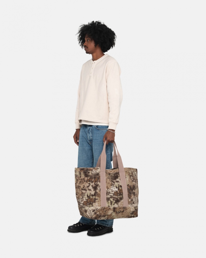 Stussy Canvas Extra Large Tote Bag - Unisex Bags Ruskea | SFIVO32429