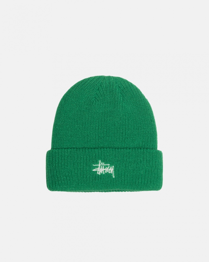 Stussy Cuff Beanie Basic - Unisex Vihreä | YFIGT13329