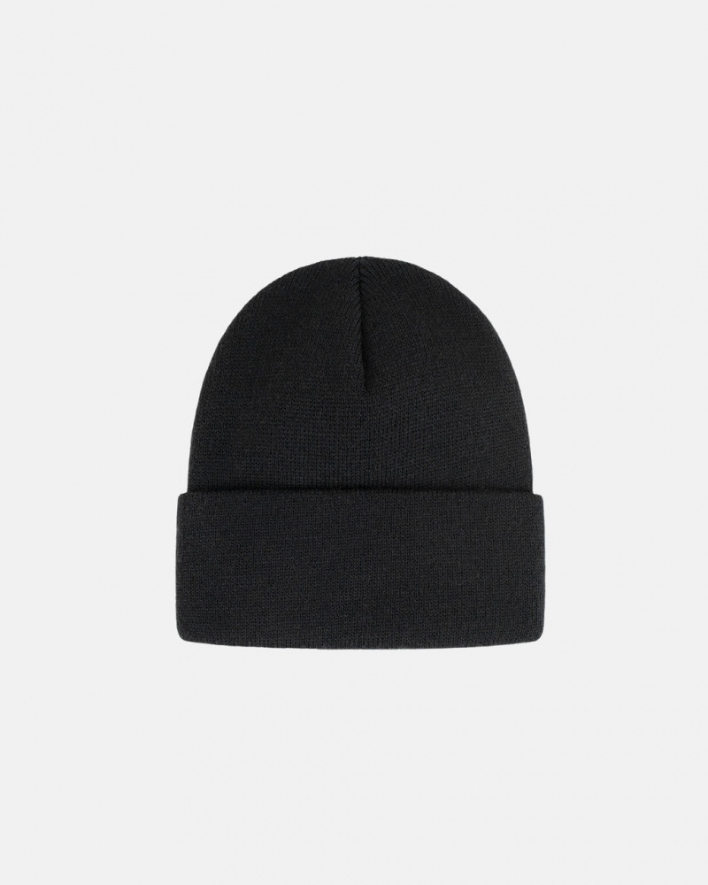 Stussy Cuff Beanie Stock - Unisex Mustat | EFIVG52559