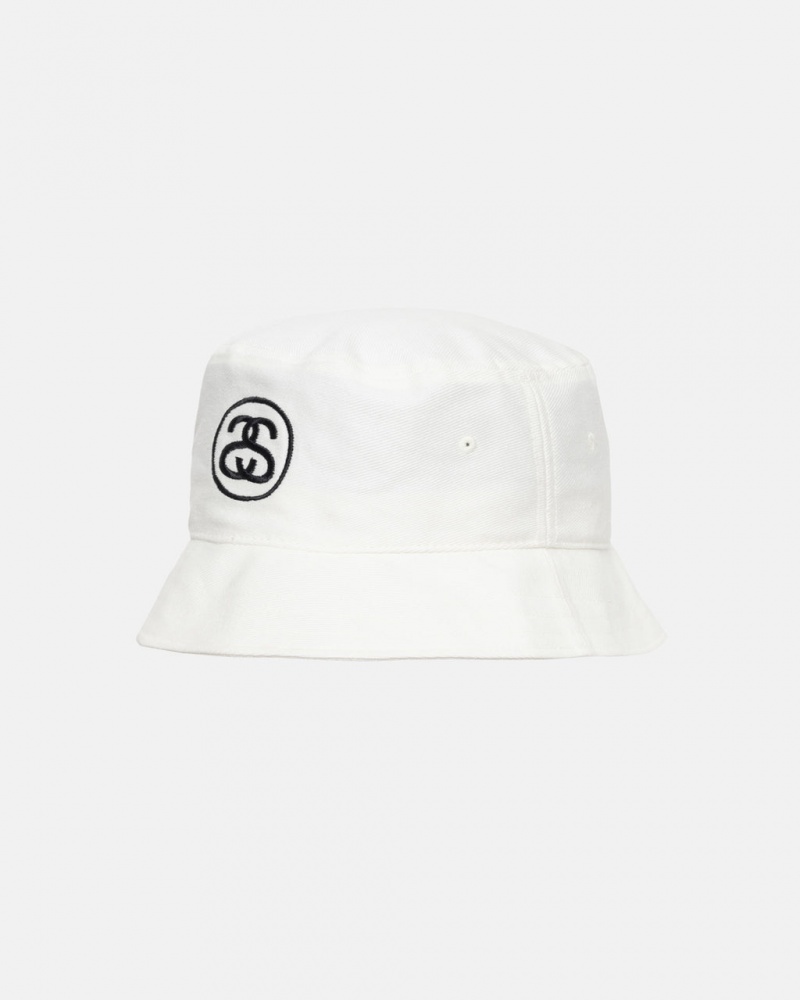 Stussy Deep Bucket Hat SS Link - Unisex Valkoinen | FIIIZ22641