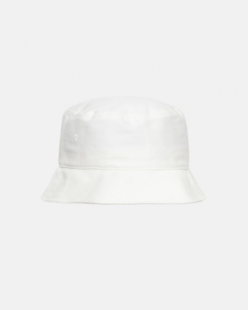 Stussy Deep Bucket Hat SS Link - Unisex Valkoinen | FIIIZ22641