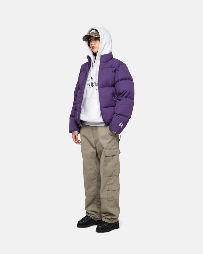 Stussy Down Puffer Nylon - Unisex Jackets Violetit | ZFINQ95479