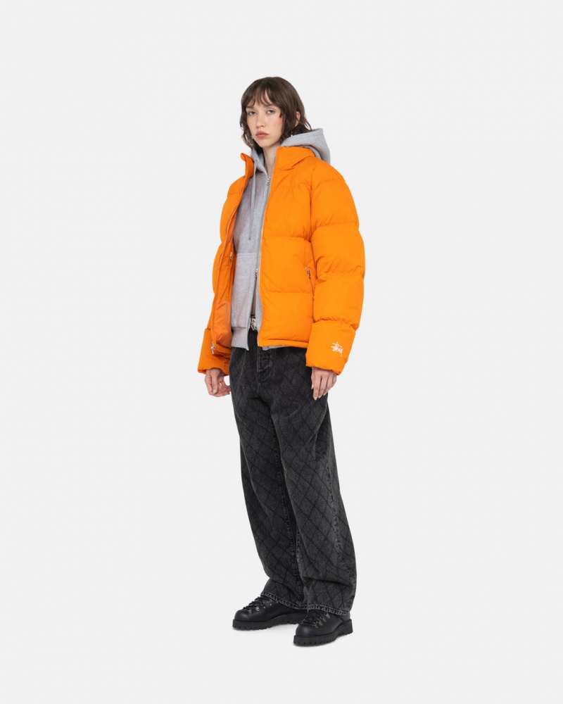 Stussy Down Puffer Nylon - Unisex Jackets Oranssi | DFIVO25605