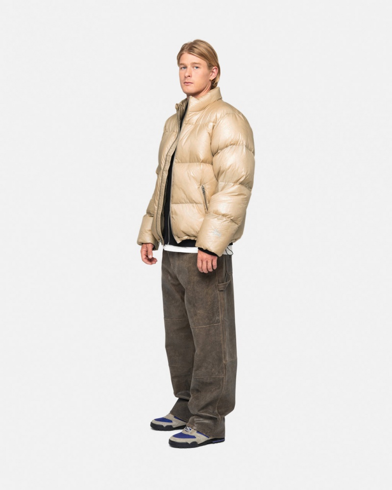 Stussy Down Puffer Parachute Ripstop - Unisex Jackets Kultaiset | YFIVQ29042