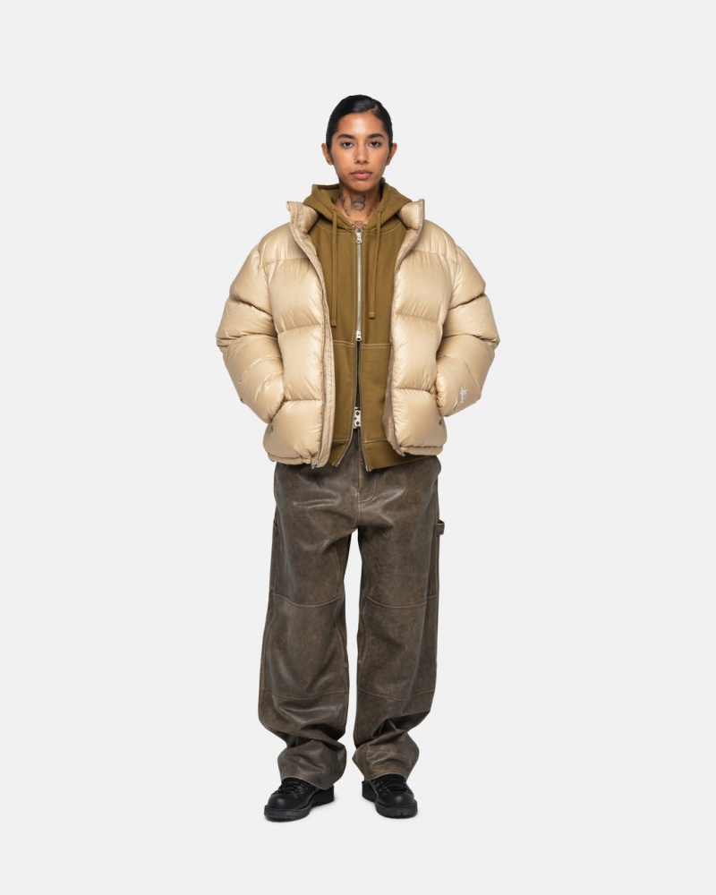 Stussy Down Puffer Parachute Ripstop - Unisex Jackets Kultaiset | YFIVQ29042