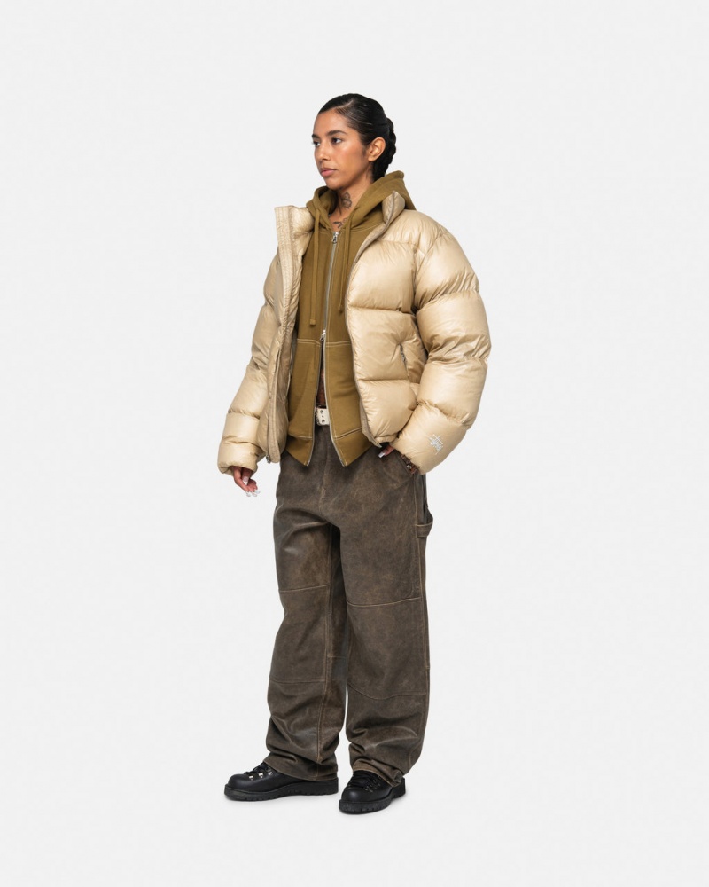 Stussy Down Puffer Parachute Ripstop - Unisex Jackets Kultaiset | YFIVQ29042