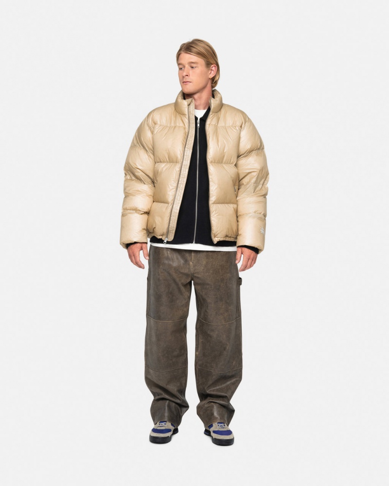 Stussy Down Puffer Parachute Ripstop - Unisex Jackets Kultaiset | YFIVQ29042