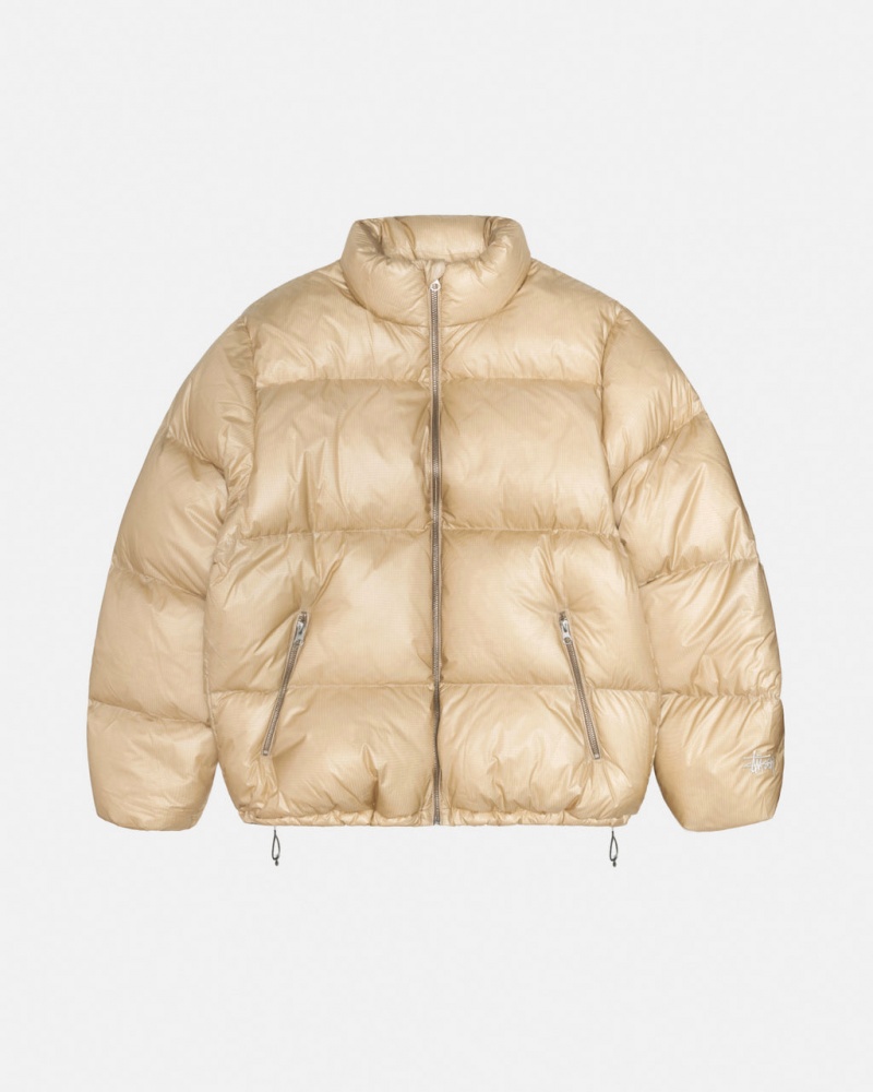 Stussy Down Puffer Parachute Ripstop - Unisex Jackets Kultaiset | YFIVQ29042