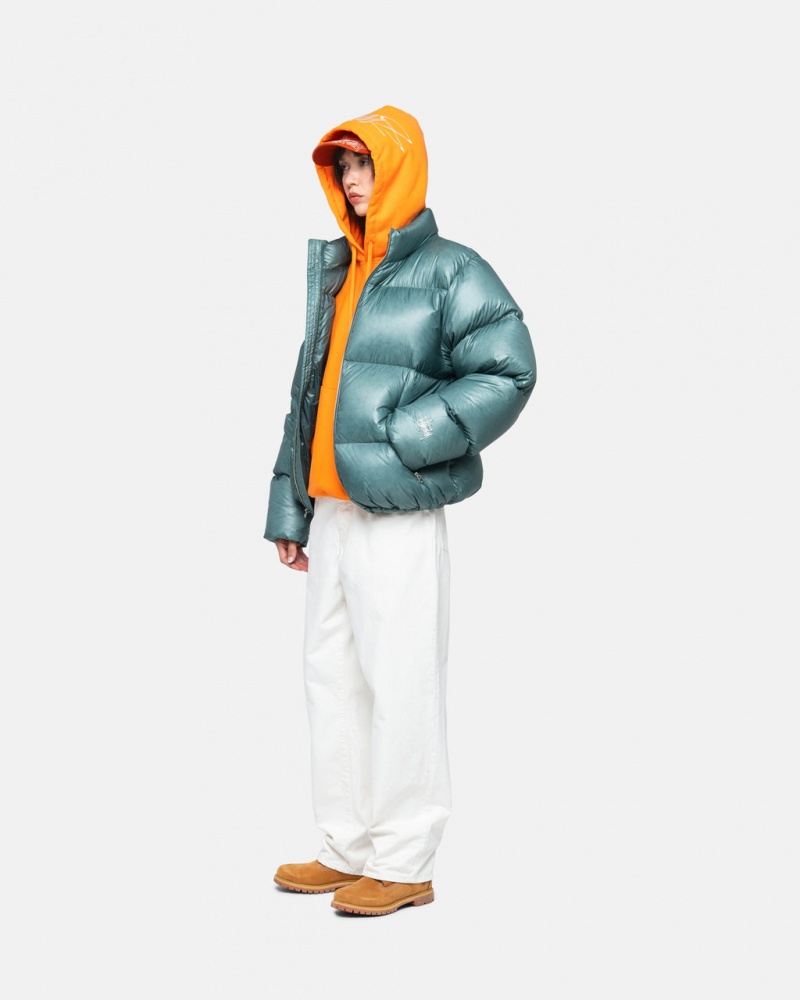 Stussy Down Puffer Parachute Ripstop - Unisex Jackets Sininen | EFIVG79407