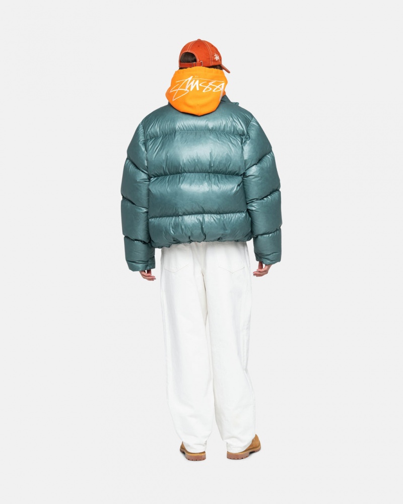 Stussy Down Puffer Parachute Ripstop - Unisex Jackets Sininen | EFIVG79407