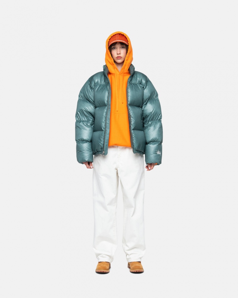 Stussy Down Puffer Parachute Ripstop - Unisex Jackets Sininen | EFIVG79407