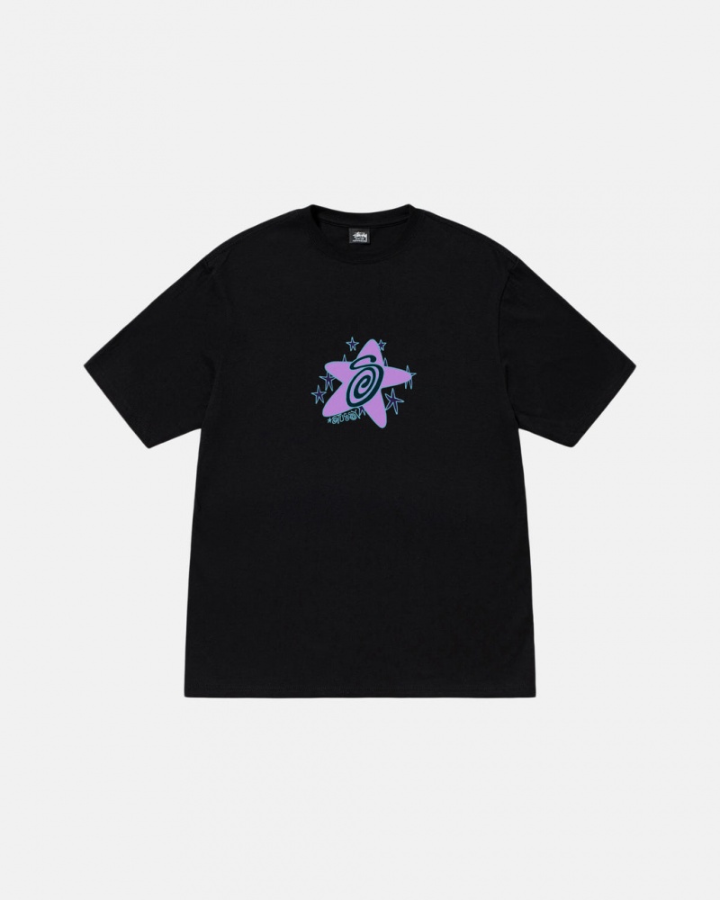 Stussy Galaxy Tee - Unisex Shortsleeve Mustat | FIXMI44182