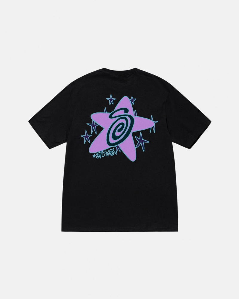 Stussy Galaxy Tee - Unisex Shortsleeve Mustat | FIXMI44182