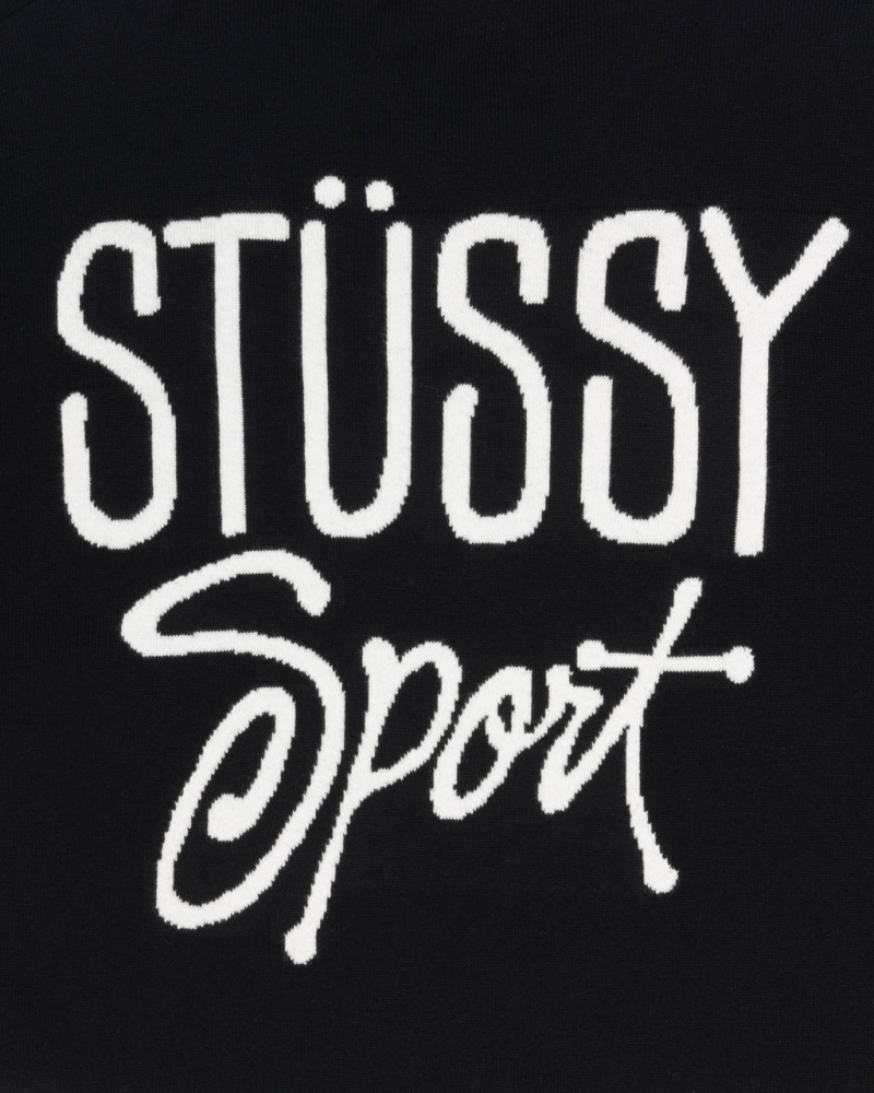 Stussy Hockey Villa - Unisex Sweaters Knits Mustat | FIJKU60653