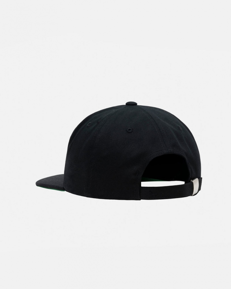 Stussy Mid-Depth Basic Star Strapback - Unisex Mustat | FIXMI29295