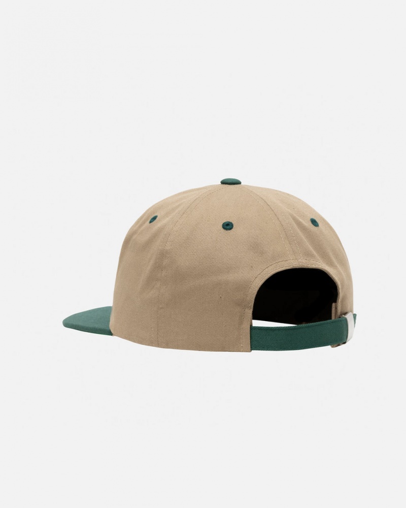 Stussy Mid-Depth Basic Star Strapback - Unisex Khaki | SFINY95498