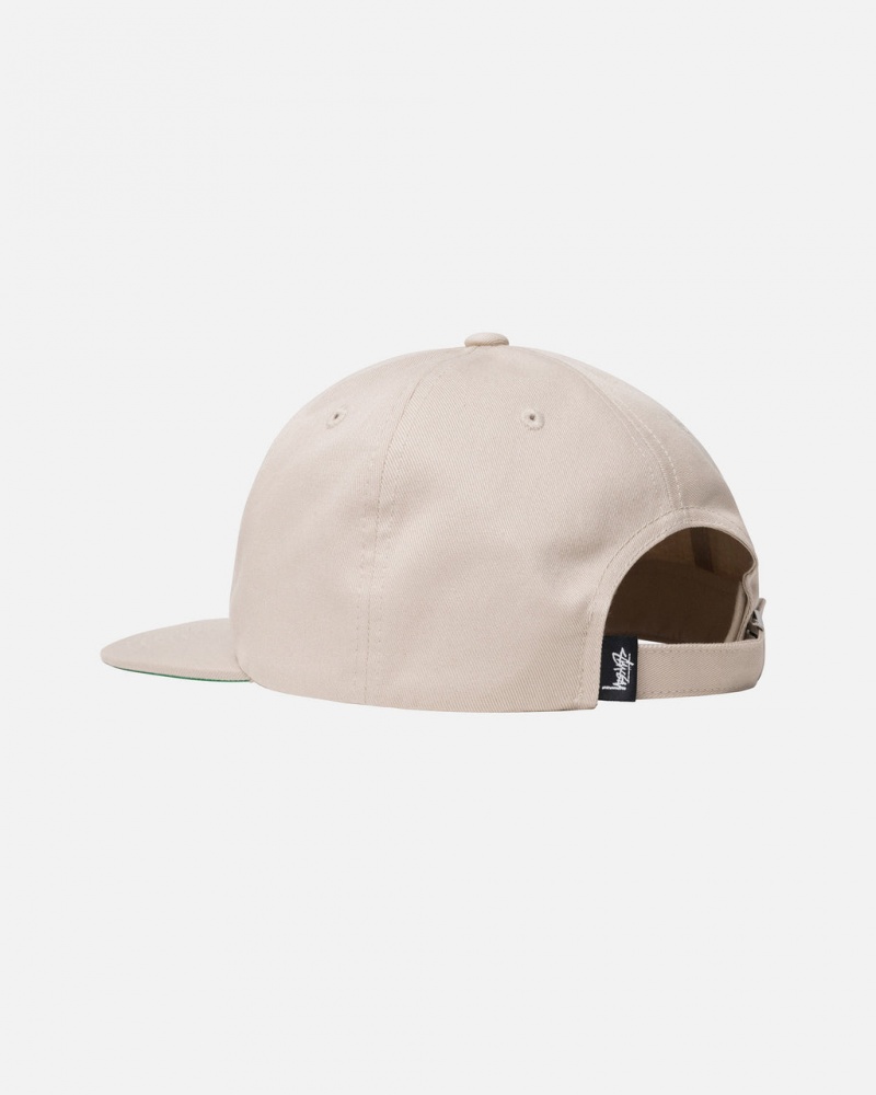 Stussy Mid-Depth Stu Arch Strapback - Unisex Khaki | FIEAH47606