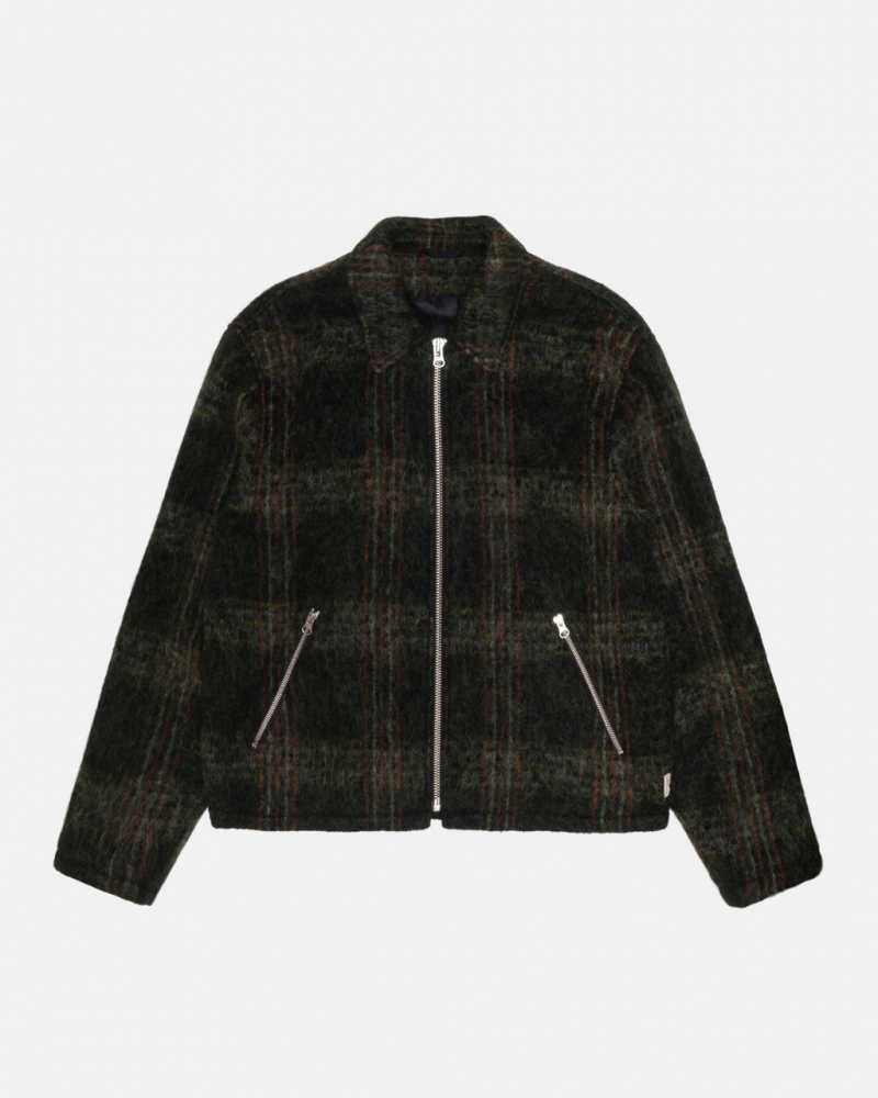 Stussy Mohair Club Jacket - Unisex Jackets Oliivinvihreä | FIJZR62082