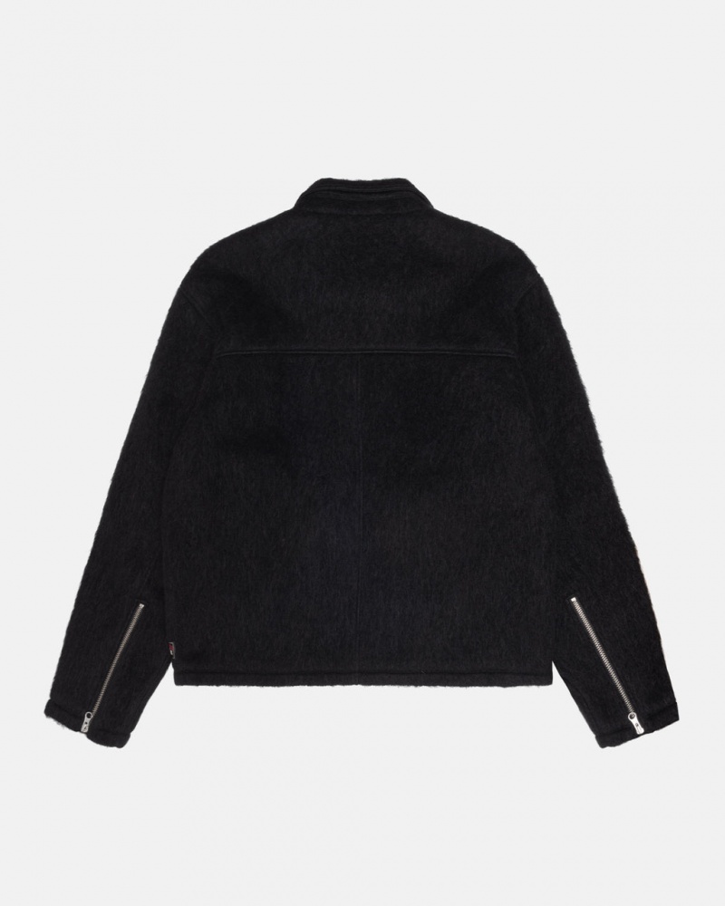 Stussy Mohair Club Jacket - Unisex Jackets Mustat | XFIGW39596