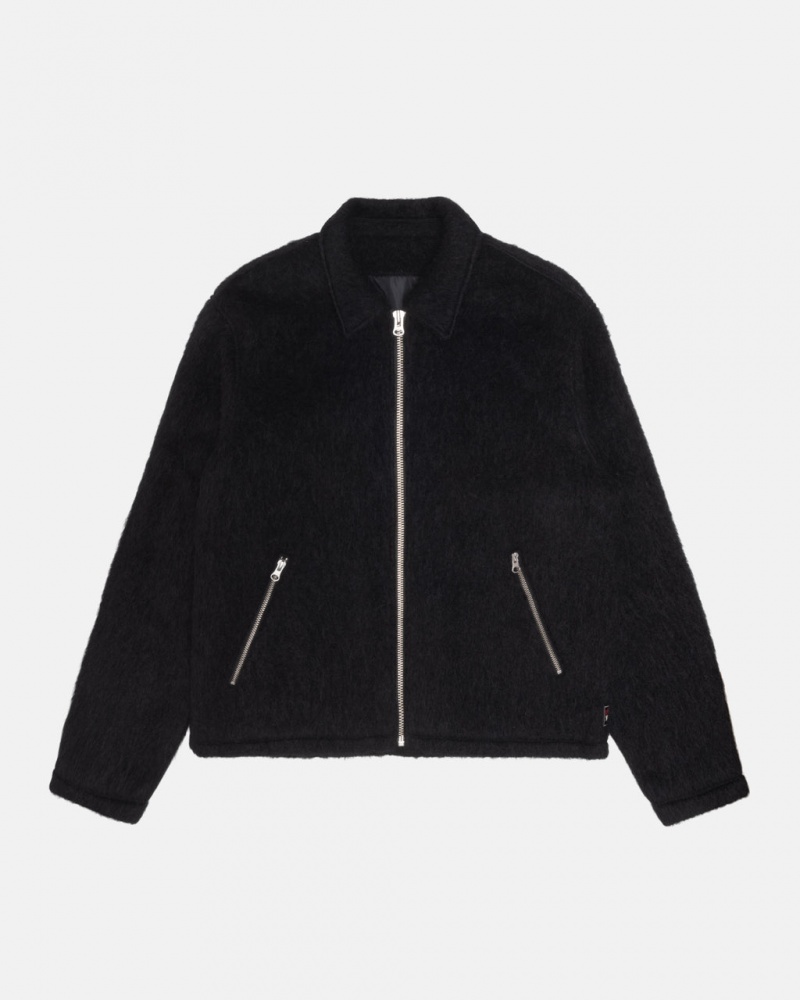 Stussy Mohair Club Jacket - Unisex Jackets Mustat | XFIGW39596