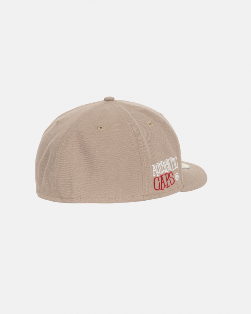 Stussy New Era 59Fifty Authentic - Unisex Khaki | FINZX47670