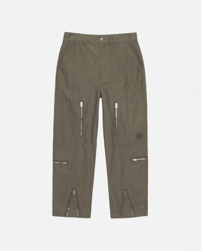 Stussy Nyco Flight Pant - Unisex Jeans Pants Oliivinvihreä | FICVG16609