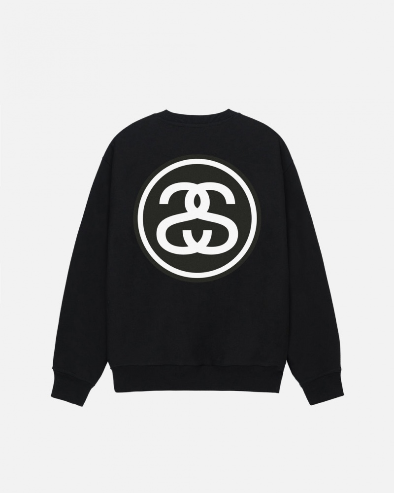 Stussy SS-Link Crew - Unisex Hoodies Mustat | FFIHY62074