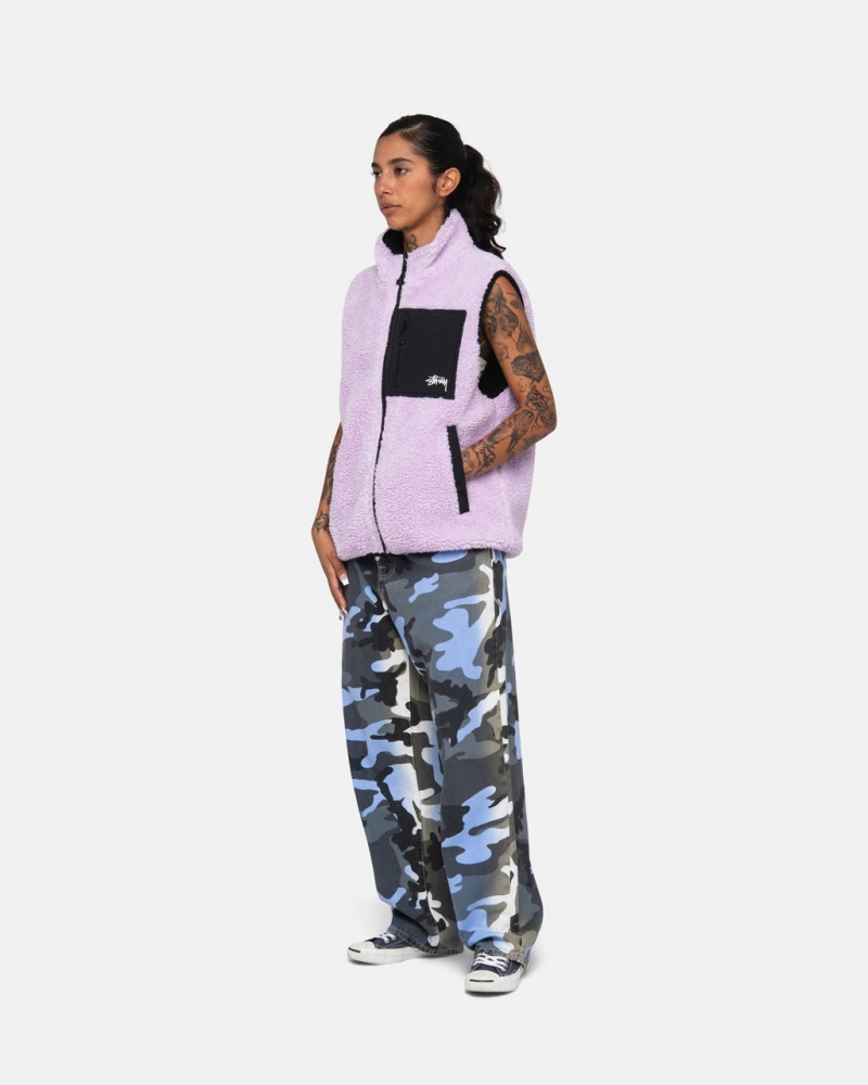 Stussy Sherpa Reversible Vest - Unisex Jackets Laventeli | GFIEC29647