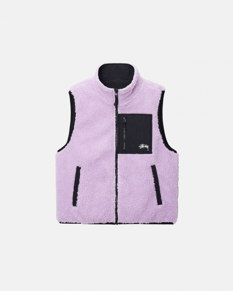 Stussy Sherpa Reversible Vest - Unisex Jackets Laventeli | GFIEC29647