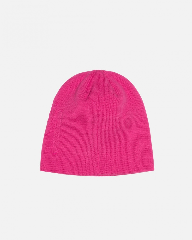 Stussy Skullcap Embossed Smooth Stock - Unisex Pinkki | BFISO33338