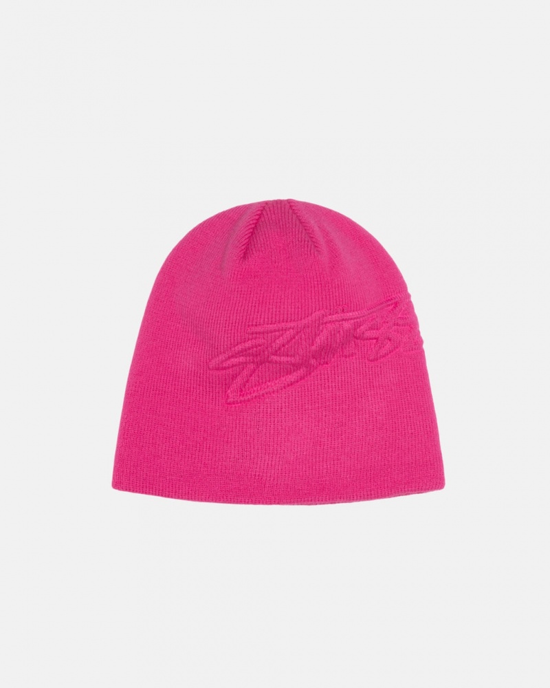 Stussy Skullcap Embossed Smooth Stock - Unisex Pinkki | BFISO33338