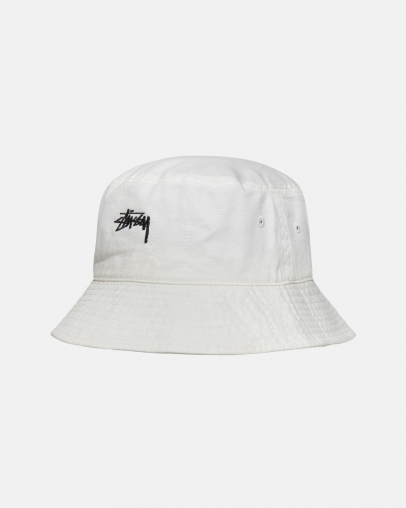 Stussy Stock Bucket Hat - Mens Beige | FIDYB74835