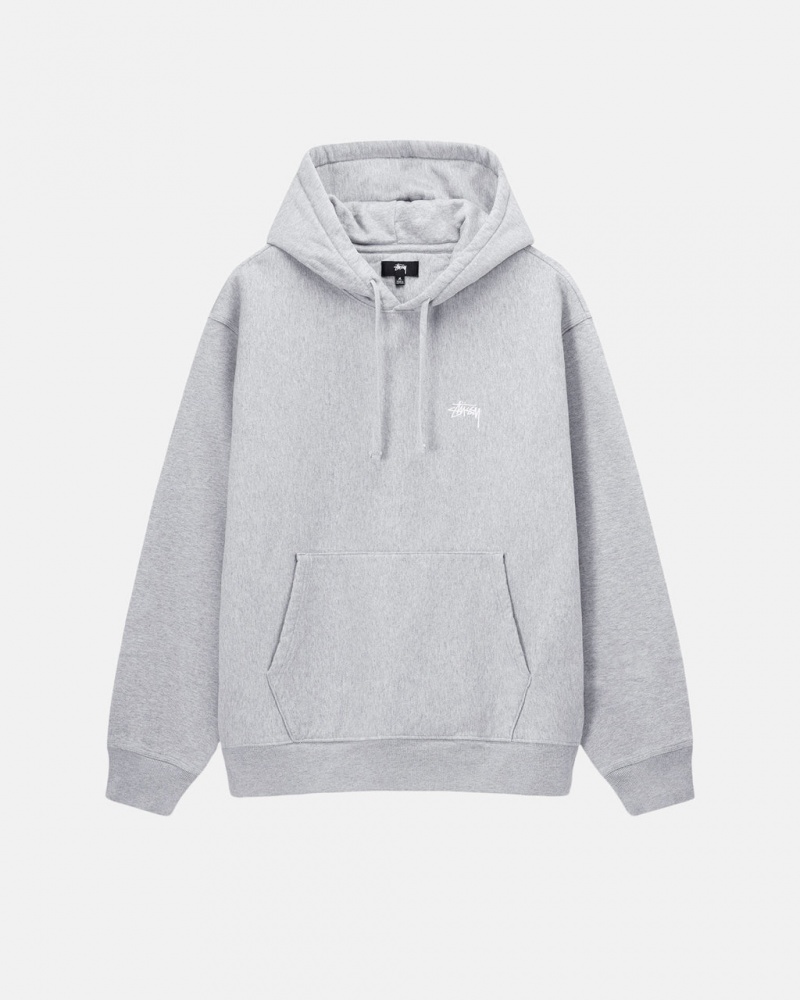 Stussy Stock Logo Hoodie - Unisex Hoodies Harmaat | GFIEC79398