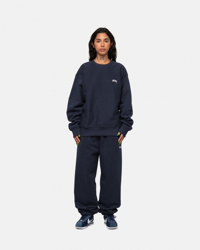 Stussy Stock Logo Sweatpant - Unisex Pants Laivastonsininen | FIJVR94111