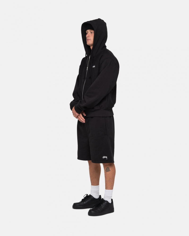 Stussy Stock Logo Sweatshort - Unisex Shorts Trunks Mustat | PFIQX48858